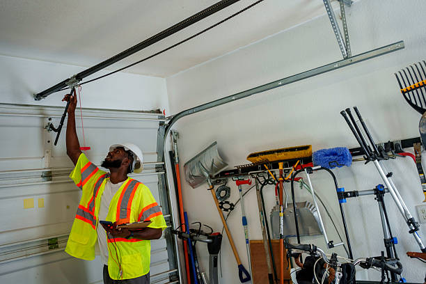 Professional Garage Door technician working in Corona, CA